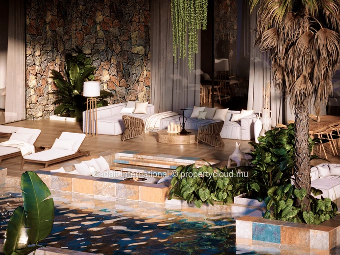 Luxueuse villa avec vue mer, golf, spa et services personnalisés à Bel Ombre, île Maurice