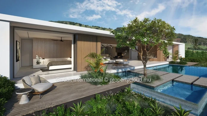 Villa de luxe 4 chambres à vendre avec vue sur le golf et l'océan, île Maurice