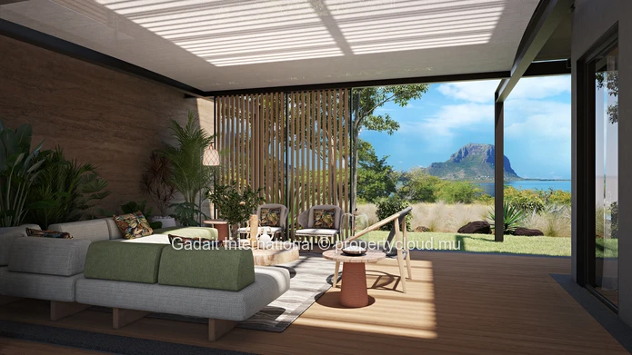 Harmonie : villa contemporaine avec vue sur la mer et la montagne du Morne, Rivière Noire