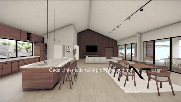 Invest in a magnificent villa with a panoramic view on the Morne and the lagoon of West Mauritius