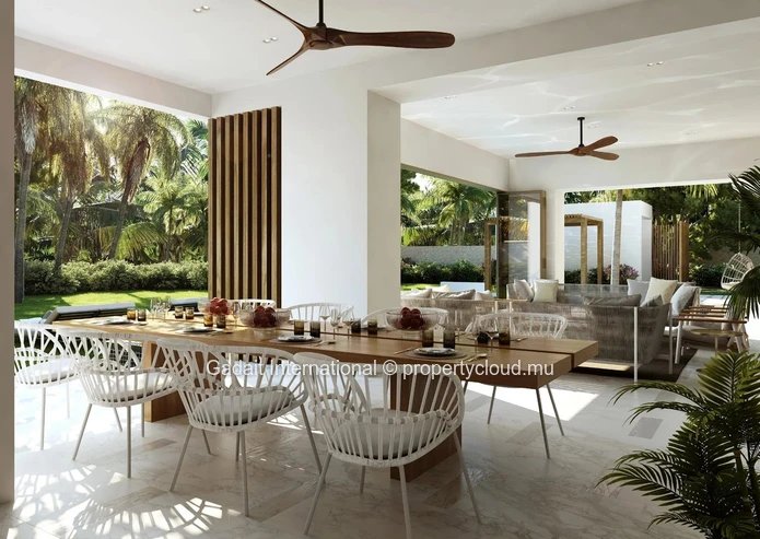 Villa de luxe en vente à Belle Mare, Île Maurice avec un accès direct à la plage