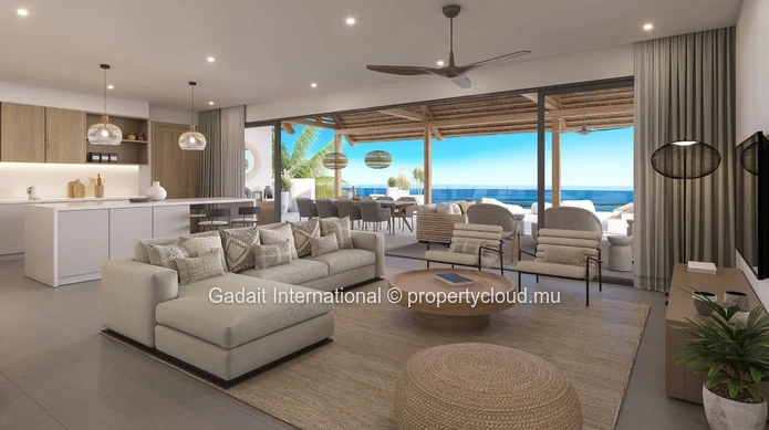 For Sale Elegant seafront Apartment, an incomparable living environment in the heart of the west coast of Mauritius